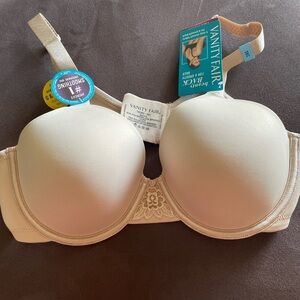 Vanity Fair Beauty Back Smoothing Full-Figure Contour Bra Damask Neutral 36C